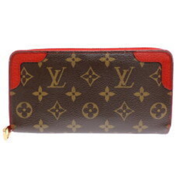 Louis Vuitton Red Cerise Monogram Wallet Long Retiro Zippy - Picture 1 of 9